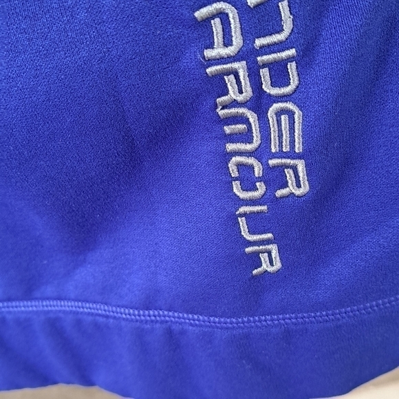 Under Armour Sweatshirt Men's Size Medium Hoodie Loose Fit Blue and White Logo - Picture 7 of 13